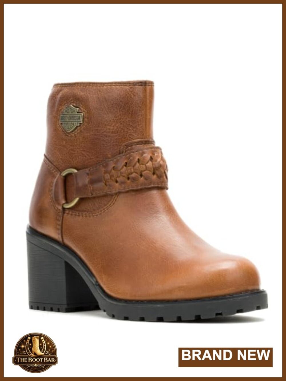 Harley-Davidson Kitty Harness Full Grain Leather Motorcycle Ankle Boots